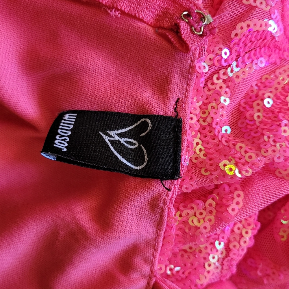 Barbie pink sequin formal gown Windsor Medium - Picture 11 of 11